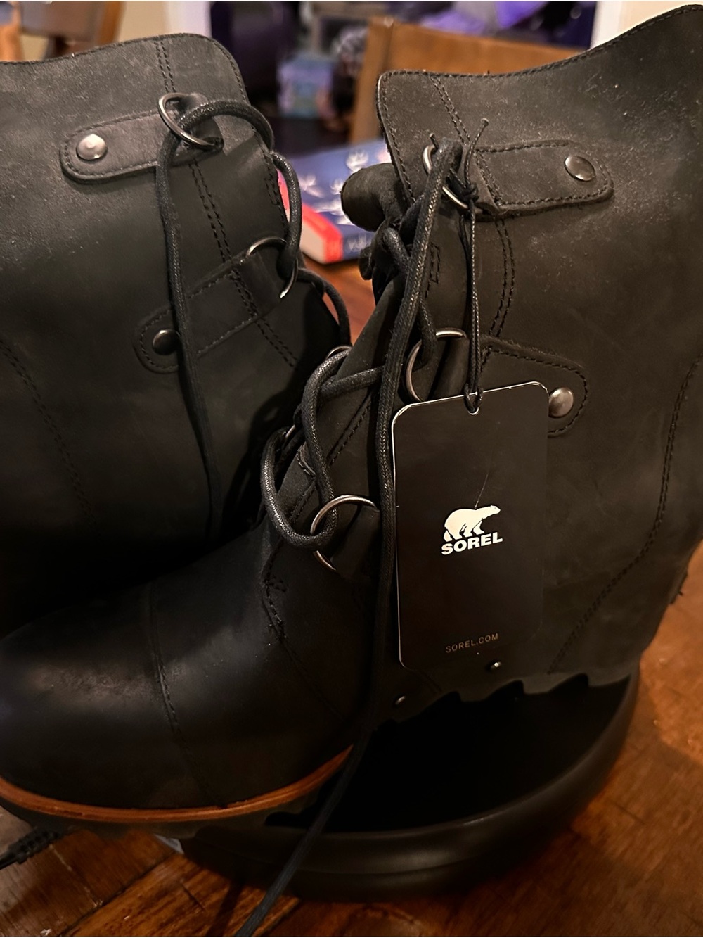 Sorel Black Lace-Up Waterproof Women’s Ankle Boots